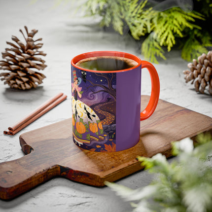 🎃🌙 The Pumpkin Moon Dress Colorful Mug – Whimsical Halloween Fashion