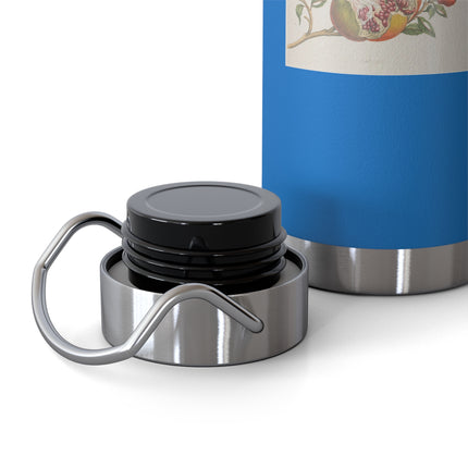 Blue Butterflies and Pomegranate by Maria Sibylla Merian Copper Vacuum Insulated Bottle, 22oz
