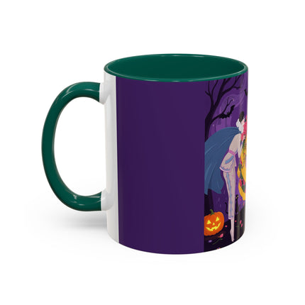 🎭🌹 The Harlequin Rose Masquerade Colorful Mug – Theatrical Halloween Romance