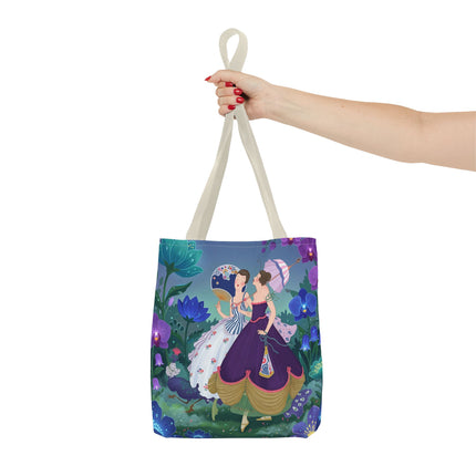 🌸☂️ The Ladies Of The Garden Promenade Tote Bag – Art Deco Floral Elegance