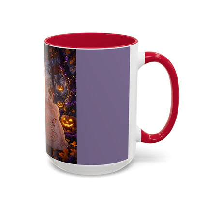 🎃🌙 The Midnight Court Of Pumpkin Grove Colorful Mug – Elegant Halloween Masquerade