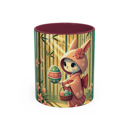 Geisha Kitten’s Easter Stroll Colorful Mugs (11oz, 15oz)