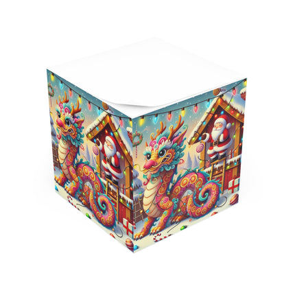 Playful Dragon's Christmas Note Cube