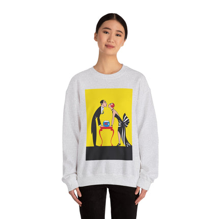 A Moment of Elegance: A Passionate Embrace Amidst Golden Splendor Heavy Blend™ Crewneck Sweatshirt