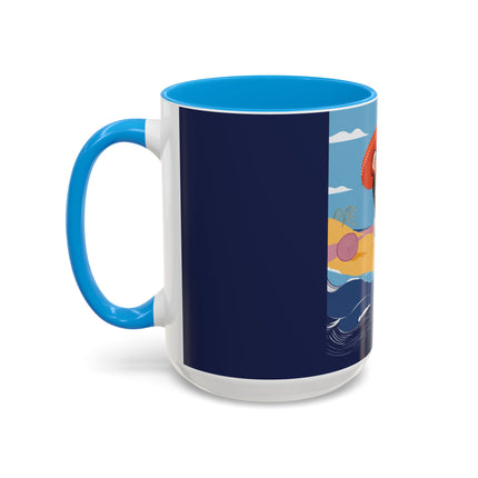Beachside Promenade Colorful Mugs – Chic Summer Stroll & Coastal Glamour