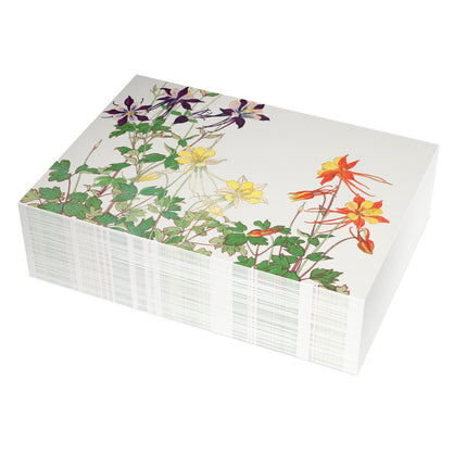 Aquilegia Flower by Tanigami Kônan Greeting Cards (1, 10, 30, and 50pcs)