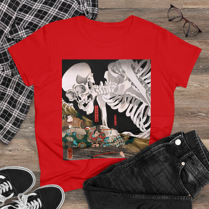 Mitsukuni Defying the Skeleton Spectre by Utagawa Kuniyoshi Women's Midweight Cotton Tee