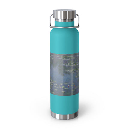 Water Lilies by Claude Monet Copper Vacuum Insulated Bottle, 22oz