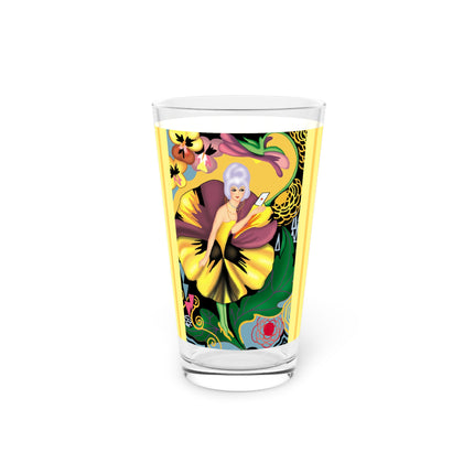 Enchanted Pansy Elegance Glass, 16oz