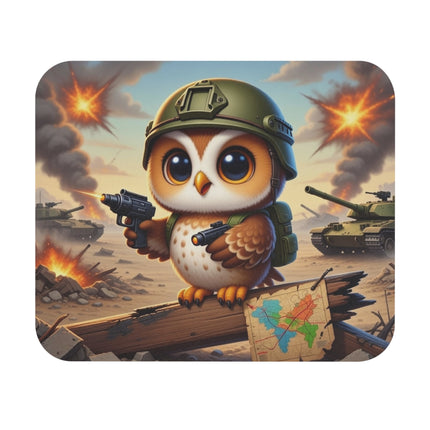 The Owl on the Front Lines Mouse Pad – Courage & Quiet Strength