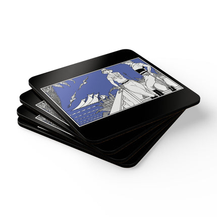 Coastal Elegance Corkwood Coaster Set