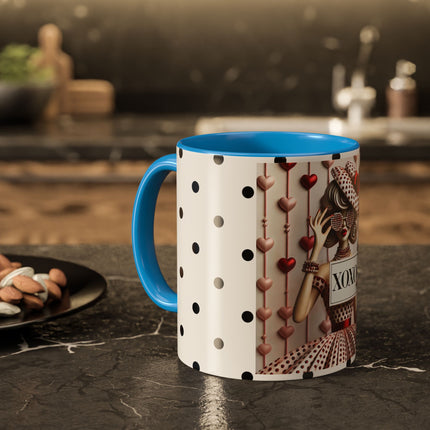 Fashionably Yours, XOXO Colorful Mugs (11oz, 15oz)
