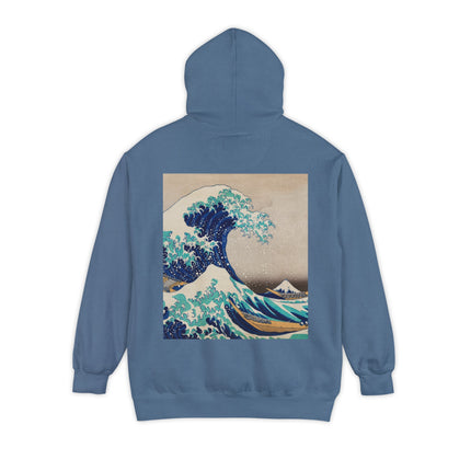 The Great Wave off Kanagawa by Katsushika Hokusai Unisex Garment-Dyed Hoodie