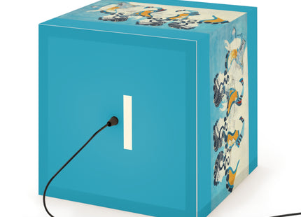 Reproduction of Ladies in Blue by Emile Gilliéron Light Cube Lamp