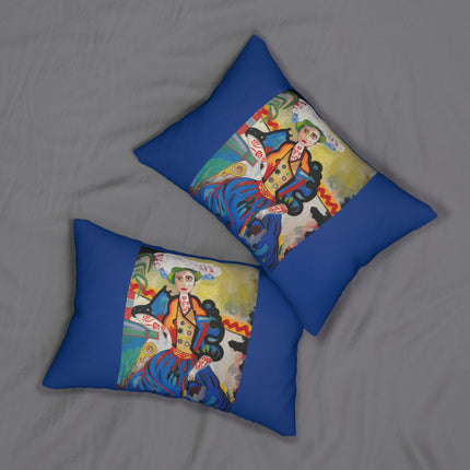 A Mulher by Amadeo de Souza-Carosa Spun Polyester Lumbar Pillow