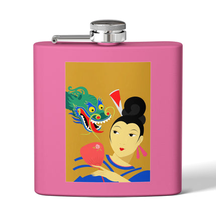 Dragon Fan Flask – Bold Chinese Fantasy & Elegant Strength