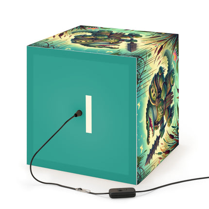 🐊👑 The Swamp Tyrant Light Cube Lamp – Primal Power & Bog Dominion