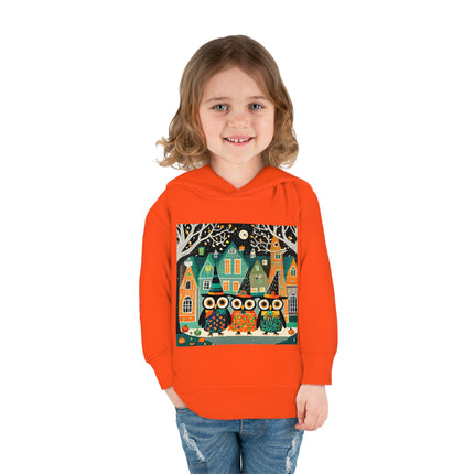 Night of the Trick-or-Treating Owlets Toddler Pullover Fleece Hoodie
