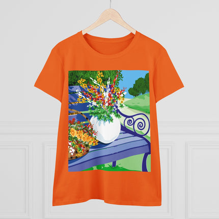 Blooming Harmony Women's Midweight Cotton Tee