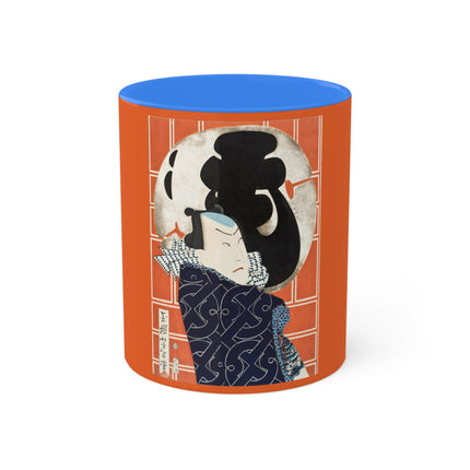 The Actor Bandō Hikosaburō V and the Mo troupe by Tsukioka Yoshitoshi Colorful Mugs, 11oz