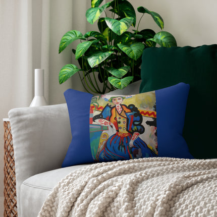 A Mulher by Amadeo de Souza-Carosa Spun Polyester Lumbar Pillow