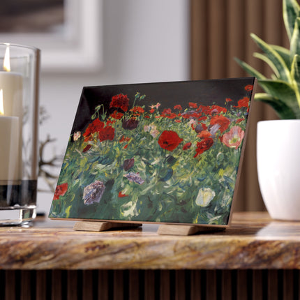 Poppies (A Study of Poppies for Carnation, Lily, Lily, Rose) by John Singer Sargent Ceramic Tile