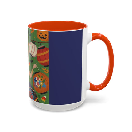 🏮🎃 The Lady Of Halloween Lanterns Colorful Mug – Colorful Art Deco Halloween Charm