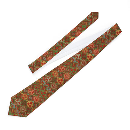 Japanese Fan Pattern by G.A. Audsley Necktie
