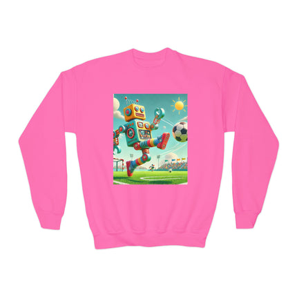 Kickoff Bot! Youth Crewneck Sweatshirt – Action, Energy & Game-Day Fun
