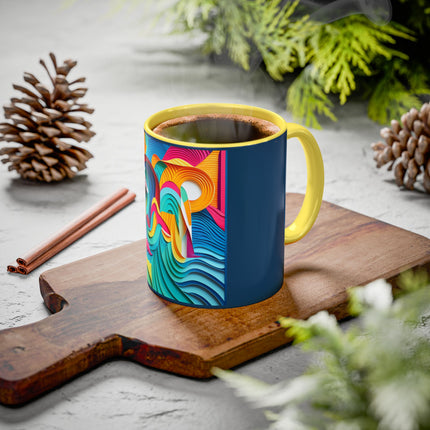 Surfing Zebra Colorful Mugs (11oz, 15oz)