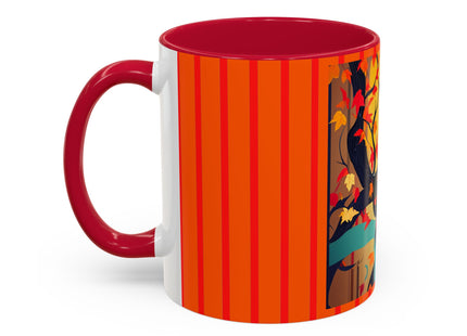 Black Cat in Kimono Colorful Mugs, 11oz