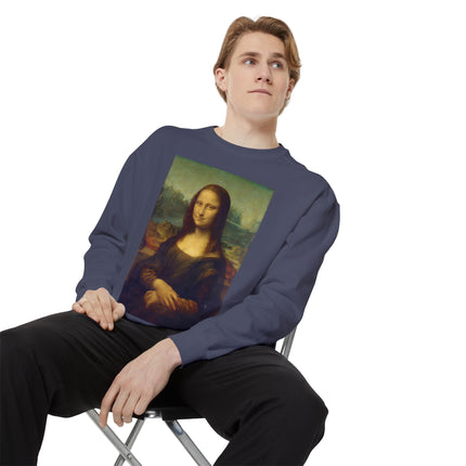 Mona Lisa by Leonardo da Vinci Unisex Garment-Dyed Sweatshirt