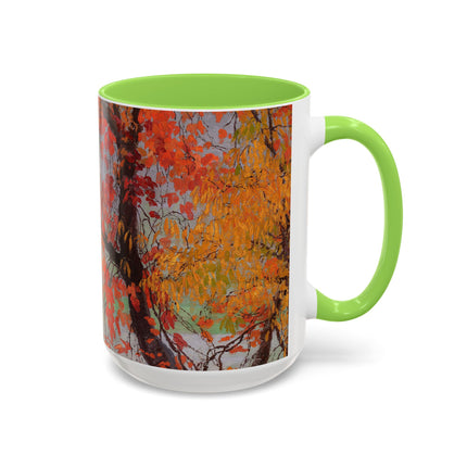 Autumn leaves by Edward Okuń Colorful Mugs (11oz, 15oz)