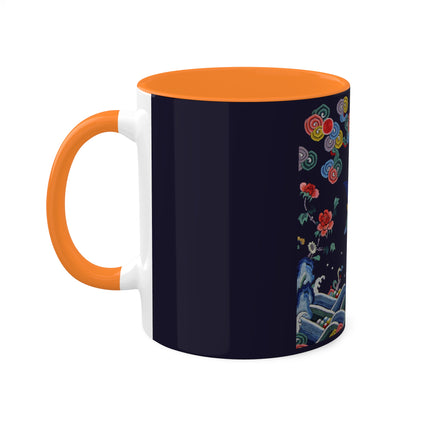 Rank Badge with Mandarin Duck Colorful Mugs, 11oz