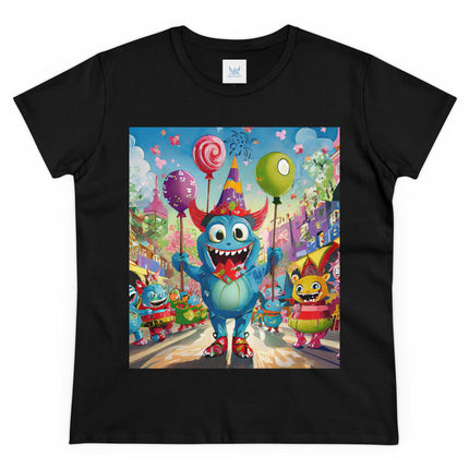 Monster Parade Madness Women's Midweight Cotton Tee