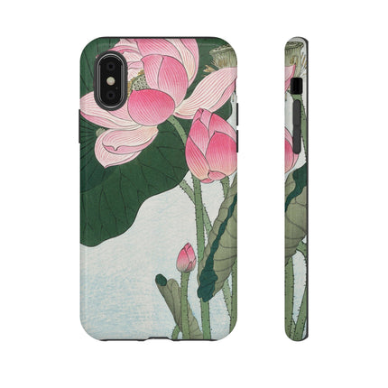 Blooming Lotus Flowers by Ohara Koson Phone Cases