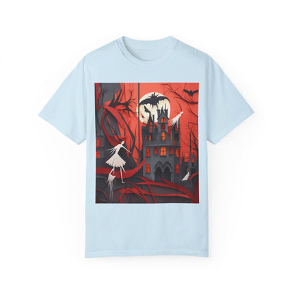 Halloween Night Scene Unisex Garment-Dyed T-shirt