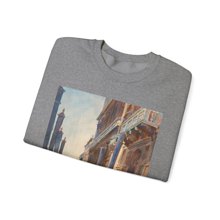 Gondola Moorings on the Grand Canal by John Singer Sargent Heavy Blend™ Crewneck Sweatshirt