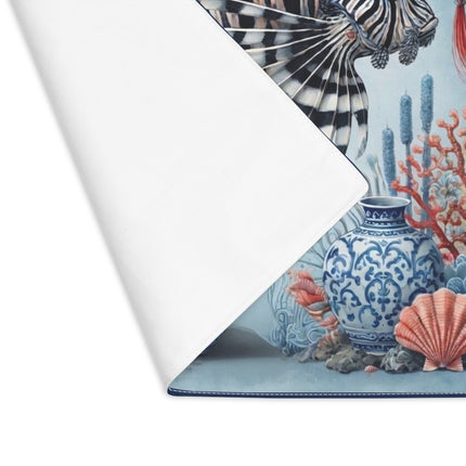 Lionfish & Lantern Placemat – Mystical Ocean & Asian Harmony