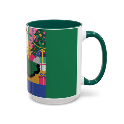 🎄🎁 The Emerald Christmas Belle Colorful Mug – Colorful Holiday Fashion Fantasy