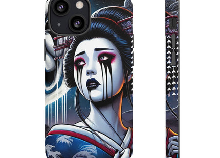 Geisha’s Black Ink Tears Phone Cases
