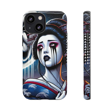 Geisha’s Black Ink Tears Phone Cases
