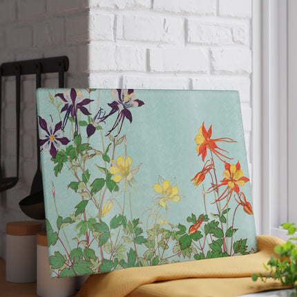 Aquilegia by Tanigami Kônan Glass Cutting Board