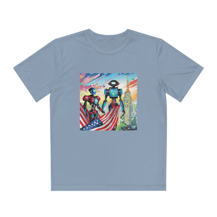 High Fashion Cyberpunk CIA Robots Youth Competitor Tee