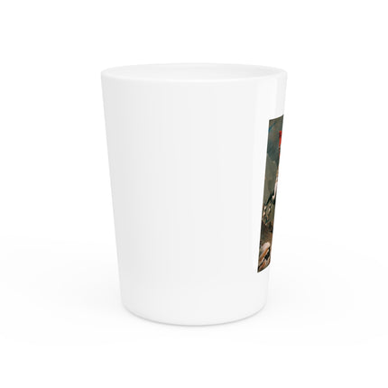 Napoleon Crossing the Alps by Jacques-Louis David Ceramic Shot Glass