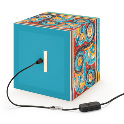 Reproduction of S-Spiral Frieze by Emile Gilliéron Light Cube Lamp