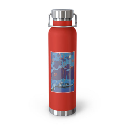 Fireworks in Venice by George Barbier Copper Vacuum Insulated Bottle, 22oz