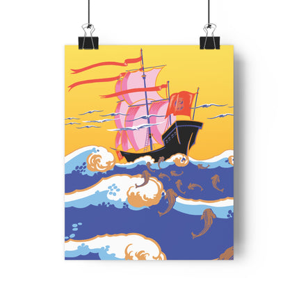 Golden Seas and Whimsical Dreams Giclée Art Print