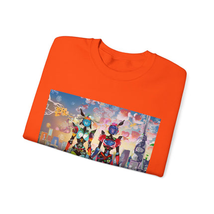 Cyber Punk Robot Models Unisex Heavy Blend™ Crewneck Sweatshirt