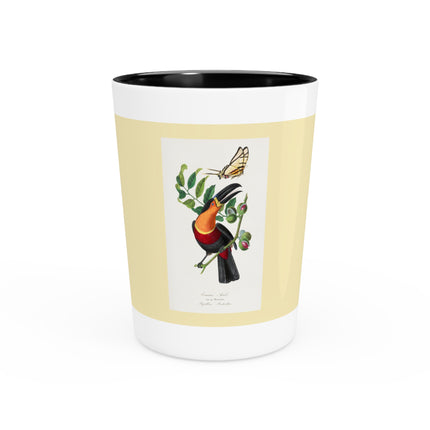 Channel Billed Toucan by Paul Gervais Ceramic Shot Glass